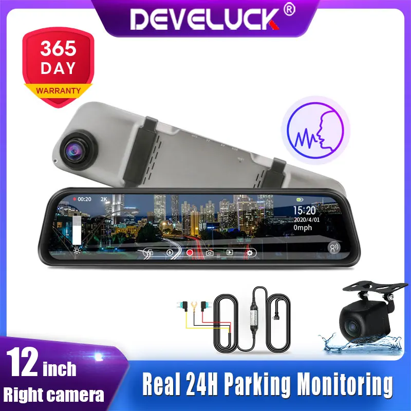 12" Car DVR Touch Screen stream media 2K+1080P Ultra HD Dash camera Voice Control Camera Recorder add Backup camera Right Lens
12" Car DVR Touch Screen stream media 2K+1080P Ultra HD Dash camera Voice Control Camera Recorder add Backup camera Right Lens