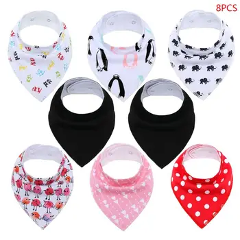 8 Pcs/set Baby Triangle Saliva Towel Newborn Adjustable Buckle Bib Cotton Printing Simple Infants Nursing Towels
8 Pcs/set Baby Triangle Saliva Towel Newborn Adjustable Buckle Bib Cotton Printing Simple Infants Nursing Towels