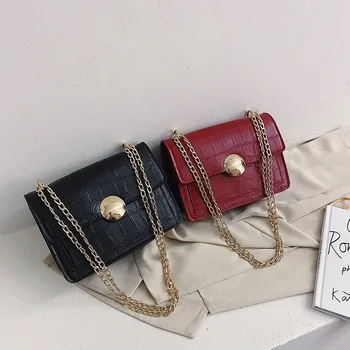 Spring 2020 new bag female fashion crocodile pattern shoulder messenger chain small square bag round lock texture female bag
Spring 2020 new bag female fashion crocodile pattern shoulder messenger chain small square bag round lock texture female bag