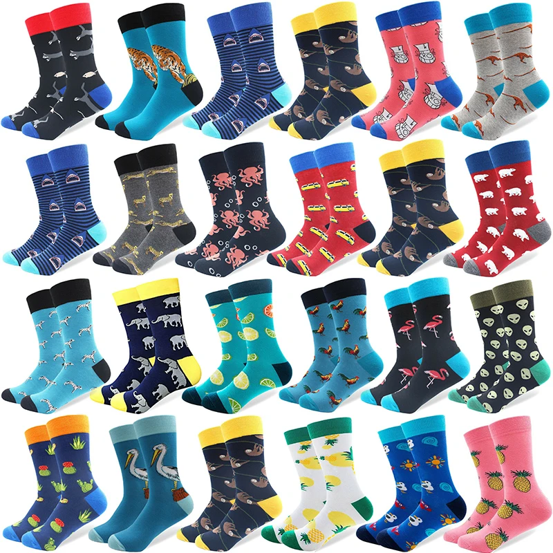 Harajuku Style Men's Socks New Spring Combed Cotton Socks Colorful Geometric Pattern Casual Novelty Crew Socks Calcetines Hombre
Harajuku Style Men's Socks New Spring Combed Cotton Socks Colorful Geometric Pattern Casual Novelty Crew Socks Calcetines Hombre
