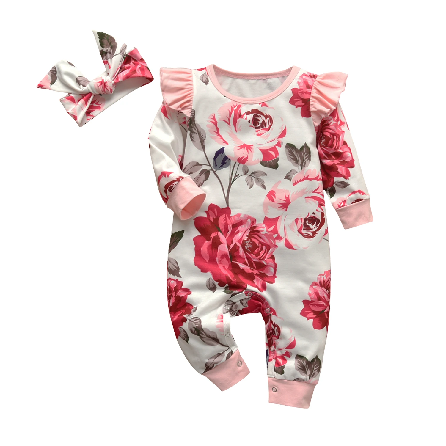 New Born Baby Girls Casual Floral Romper Infant Toddler Long Sleeve Jumpsuit and Hat Newborn Baby Clothes Spring Autumn Outfits
New Born Baby Girls Casual Floral Romper Infant Toddler Long Sleeve Jumpsuit and Hat Newborn Baby Clothes Spring Autumn Outfits
