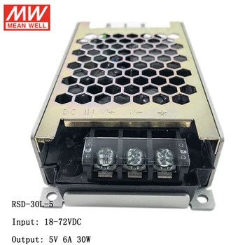 MEAN WELL RSD-30L-5 18~72V DC to 5V DC 6A 30W Reliable Railway DC-DC Converter Switching Power Supply 5VDC Transformer
MEAN WELL RSD-30L-5 18~72V DC to 5V DC 6A 30W Reliable Railway DC-DC Converter Switching Power Supply 5VDC Transformer