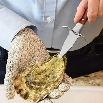 1 Set Stainless Steel Clam Oyster Knife Wooden Handle Open Shell Tool Seafood Cutter Shucker Kitchen Utensil with Gloves + Cover
1 Set Stainless Steel Clam Oyster Knife Wooden Handle Open Shell Tool Seafood Cutter Shucker Kitchen Utensil with Gloves + Cover
