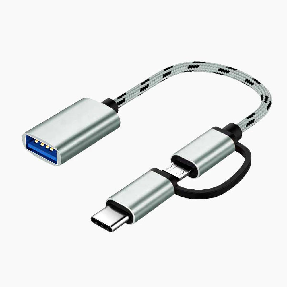 Bundwin 2 в 1 USB 3 0 OTG адаптер Кабель Micro Type C синхронизации данных для Huawei MacBook Type-C |