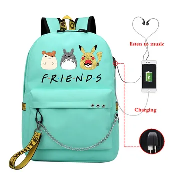 Teenager School Bag Girls Pokemon Friends Backpack Backbag Fashion Women Travel Casual Backpacks Usb Charging Canvas Bookbag
Teenager School Bag Girls Pokemon Friends Backpack Backbag Fashion Women Travel Casual Backpacks Usb Charging Canvas Bookbag