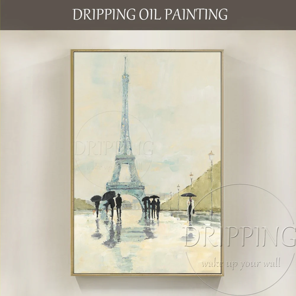 Excellent Artist Hand-painted High Quality Abstract Landscape Paris Street Oil Painting on Canvas Rainy Eiffel Tower Painting
Excellent Artist Hand-painted High Quality Abstract Landscape Paris Street Oil Painting on Canvas Rainy Eiffel Tower Painting
