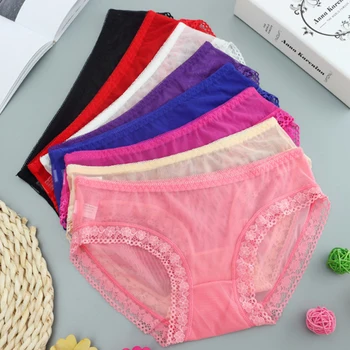Breathable Sexy Ladies Panty Soft Underwear Transparent Lace Low-Rise Panties Cotton Tempting Lingerie Briefs
Breathable Sexy Ladies Panty Soft Underwear Transparent Lace Low-Rise Panties Cotton Tempting Lingerie Briefs