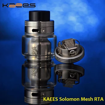 Original KAEES Solomon RTA Mesh vape tank 25mm with 810/510 Drip tip& 6.5ml/3.5ml capacity Electronic cigarette atomizer 
Original KAEES Solomon RTA Mesh vape tank 25mm with 810/510 Drip tip& 6.5ml/3.5ml capacity Electronic cigarette atomizer