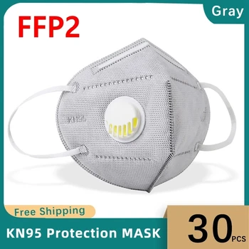 30PCS 6 Layers KN95 FFP3 Face Mask Unisex Mascarillas Masque With Air Valve Respirator Dust Mouth Masks Safety FFP2 маска 
30PCS 6 Layers KN95 FFP3 Face Mask Unisex Mascarillas Masque With Air Valve Respirator Dust Mouth Masks Safety FFP2 маска