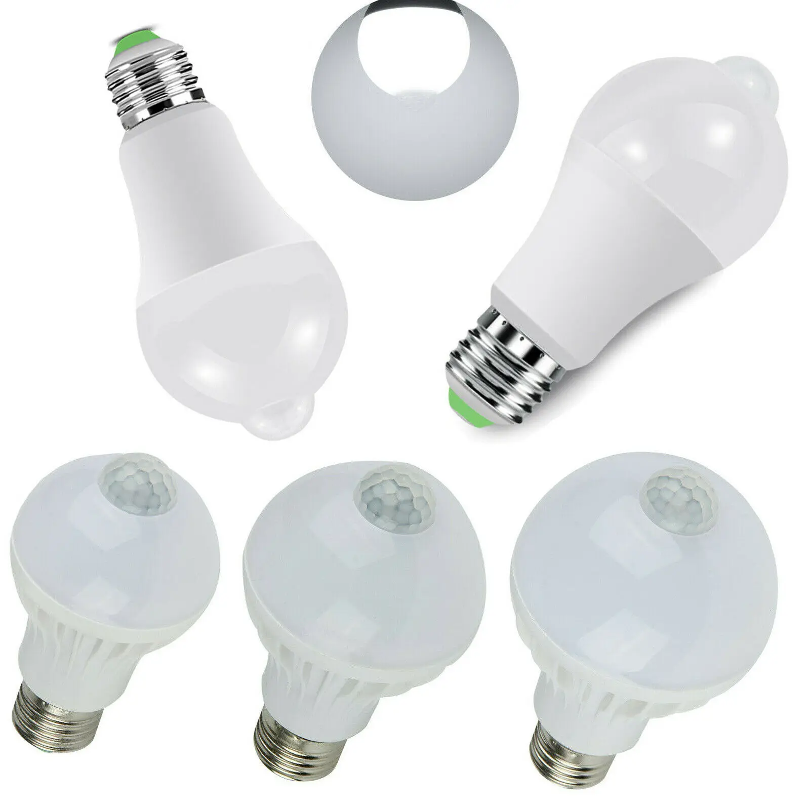 

5W 7W 9W 2835 SMD LED PIR Motion Sensor Globe Light Bulb E27 Cool White 6500K Stairs Corridor Night Security Lamp