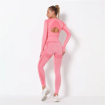 Women Seamless Set Fitness Sports Suits Gym Clothing Activewear Long Sleeve Top High Waist Running Leggings Workout Pants Shirts
Women Seamless Set Fitness Sports Suits Gym Clothing Activewear Long Sleeve Top High Waist Running Leggings Workout Pants Shirts