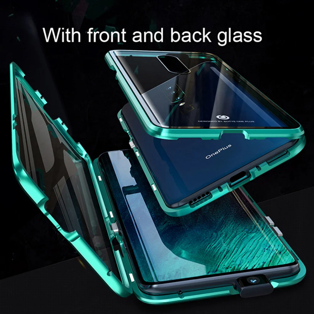 double sided magnetic glass case for oneplus nord