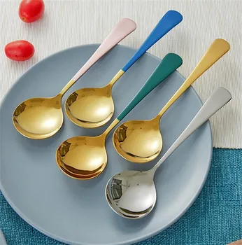 Stainless Steel Large Soup Spoon Round Head Table Spoon Dinner Serving Accessories for Home Kitchen Tableware Soup Spoons Gold
Stainless Steel Large Soup Spoon Round Head Table Spoon Dinner Serving Accessories for Home Kitchen Tableware Soup Spoons Gold