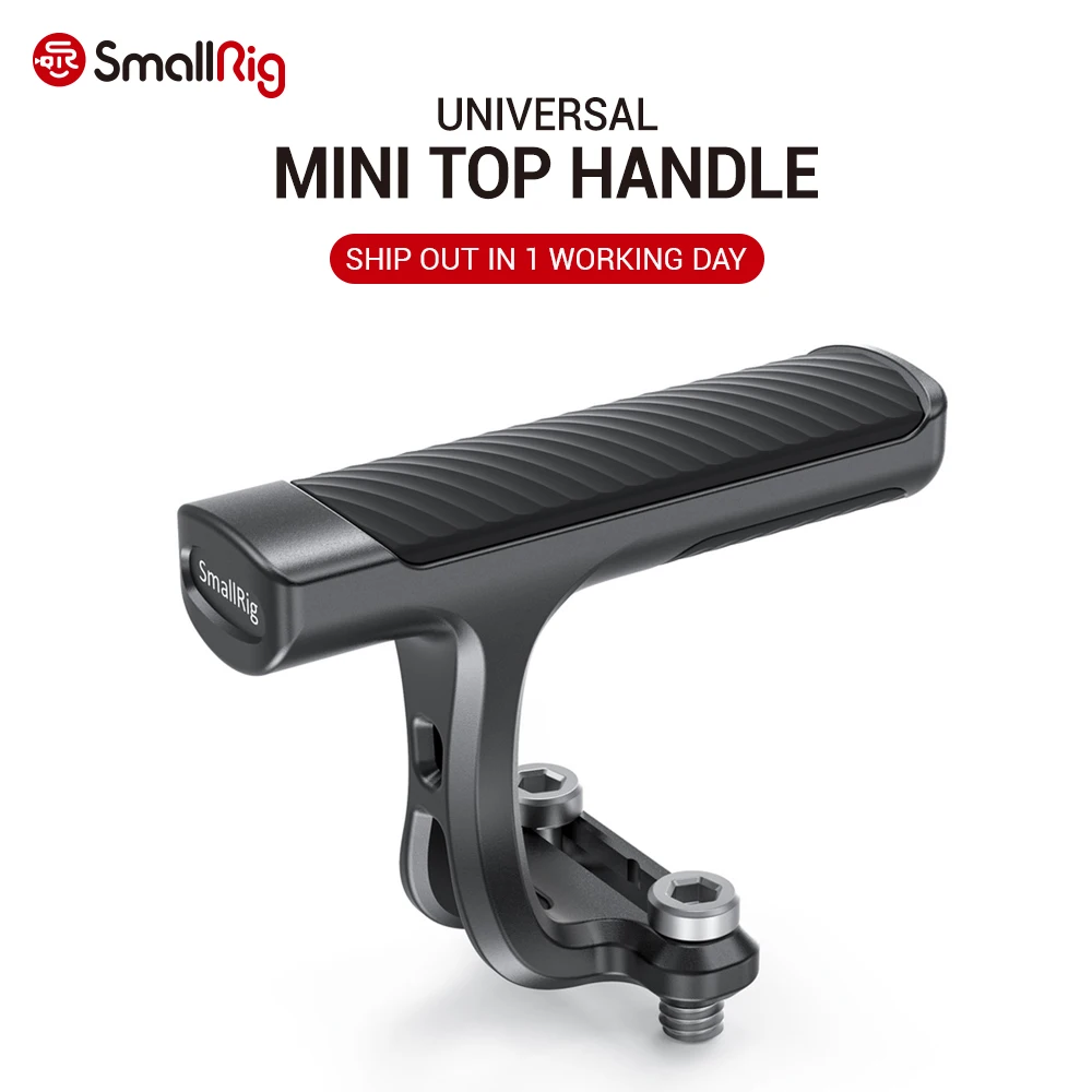 SmallRig Mini Top Handle for Light-weight Cameras (1/4-20 Screws) Comfortable DSLR Camera Handle Grip Universal Hand Grip 2821
SmallRig Mini Top Handle for Light-weight Cameras (1/4-20 Screws) Comfortable DSLR Camera Handle Grip Universal Hand Grip 2821
