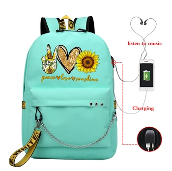 New School Bag Children Backpack Girl School Backpack Peace Love Sunshine Print Student Bag Backpacks Teenager Bookbag Usb Line
New School Bag Children Backpack Girl School Backpack Peace Love Sunshine Print Student Bag Backpacks Teenager Bookbag Usb Line