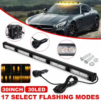 30LED Amber 30'' Truck Car Emergency Safety Warning Alarm Lightbar Flash Strobe Light Bar 17 Flashing Patterns Waterproof 12/24V
30LED Amber 30'' Truck Car Emergency Safety Warning Alarm Lightbar Flash Strobe Light Bar 17 Flashing Patterns Waterproof 12/24V