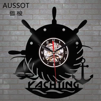Vinyl Wall Clock Rudder Sailor Ocean Sailing Gramophone Record Hanging Clock Creative Retro Clock
Vinyl Wall Clock Rudder Sailor Ocean Sailing Gramophone Record Hanging Clock Creative Retro Clock