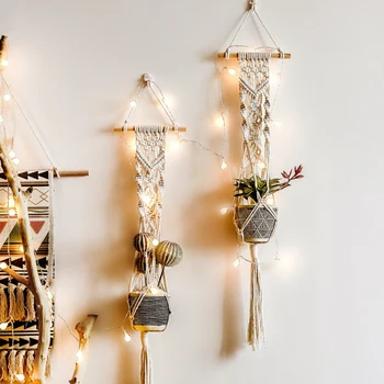 Vintage Decor Macrame Plant Hanger Basket Handmade Knitted Rope Wall Hanging Flowerpot Plant Holder For Home Garden Decoration
Vintage Decor Macrame Plant Hanger Basket Handmade Knitted Rope Wall Hanging Flowerpot Plant Holder For Home Garden Decoration