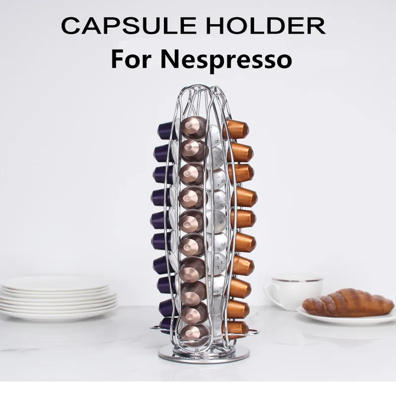 Nespresso Pod Holder Rotatable Display Storage 40 PCS Capsule Metal Stand Rack 2020 Plating Stainless Curve Rotate Coffee Rack
Nespresso Pod Holder Rotatable Display Storage 40 PCS Capsule Metal Stand Rack 2020 Plating Stainless Curve Rotate Coffee Rack