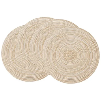 Round Braided Placemats Washable Kitchen Table Placemats for Home Wedding Party 36cm (Coffee Color, 4pcs)
Round Braided Placemats Washable Kitchen Table Placemats for Home Wedding Party 36cm (Coffee Color, 4pcs)