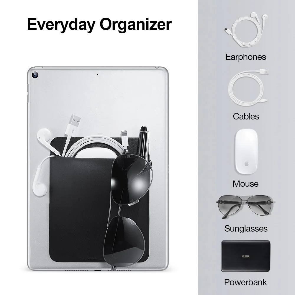 ESR Adhesive Sleeve For iPad Pro 11 2020 Mini 5 4 Reusable Reposition Cable/Mouse/Powerbank Pouch Tablet Funda Accessorie Holder
ESR Adhesive Sleeve For iPad Pro 11 2020 Mini 5 4 Reusable Reposition Cable/Mouse/Powerbank Pouch Tablet Funda Accessorie Holder