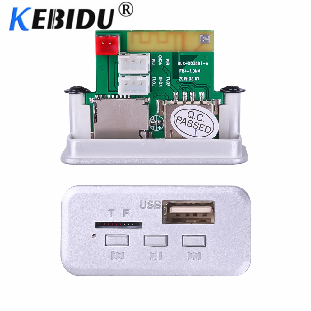 Kebidu 12V Mini Wireless Bluetooth 5.0 MP3 Decoder Board Audio Module MP3 WMA Support USB FM TF Radio AUX input For Car Radio
Kebidu 12V Mini Wireless Bluetooth 5.0 MP3 Decoder Board Audio Module MP3 WMA Support USB FM TF Radio AUX input For Car Radio