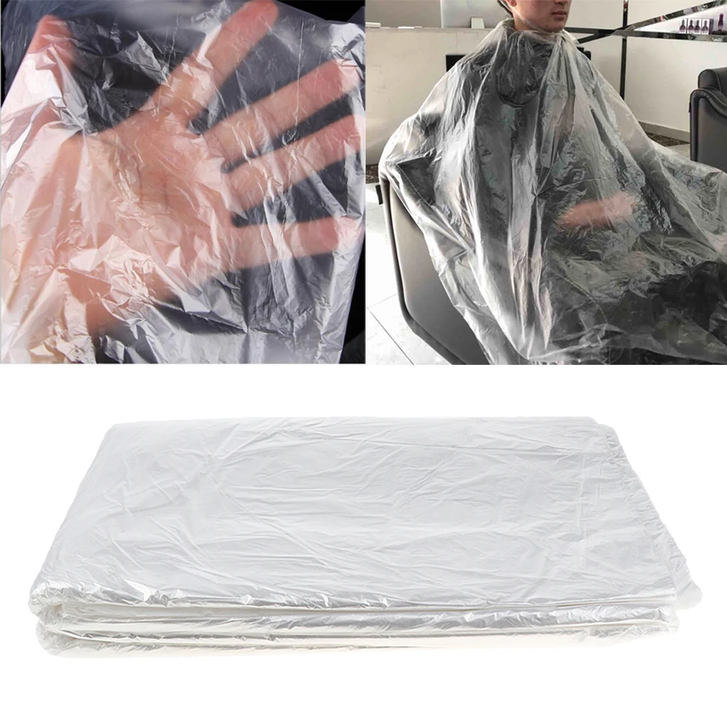 50pcs Disposable Hair Cutting Salon Cape, Water Resistant Apron,Haircut Beard Hairdressing Cape Anti-Static, 120x160cm 50pcs Disposable Hair Cutting Salon Cape, Water Resistant Apron,Haircut Beard Hairdressing Cape Anti-Static, 120x160cm