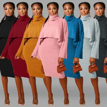 Wjustforu Winter Warm Knitting 2 Piece Set Women Loose Pullover Sweater + Sexy Dress Female 7 Color Casual Sweater Tracksuit
Wjustforu Winter Warm Knitting 2 Piece Set Women Loose Pullover Sweater + Sexy Dress Female 7 Color Casual Sweater Tracksuit