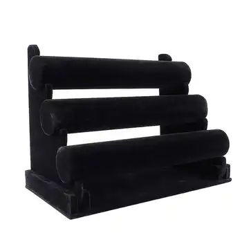 Black Velvet 3 Tier Rack Bangle Watch Bracelet Holder Stand Jewellery Display box Display Case Organizer for Home Travel
Black Velvet 3 Tier Rack Bangle Watch Bracelet Holder Stand Jewellery Display box Display Case Organizer for Home Travel