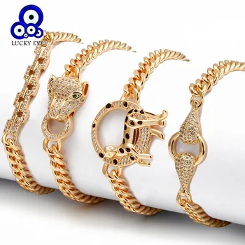 Lucky Eye Micro Pave Zircon Animal Charm Bracelet Gold Silver Color Copper Chain Bracelet for Women Girls Fashion Jewelry
Lucky Eye Micro Pave Zircon Animal Charm Bracelet Gold Silver Color Copper Chain Bracelet for Women Girls Fashion Jewelry