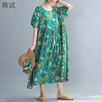 Plus Size Boho Beach Summer Dress 2020 Ladies Floral Cotton Dresses for Women Oversize Linen Holiday Flower Bohemian Woman Dress
Plus Size Boho Beach Summer Dress 2020 Ladies Floral Cotton Dresses for Women Oversize Linen Holiday Flower Bohemian Woman Dress