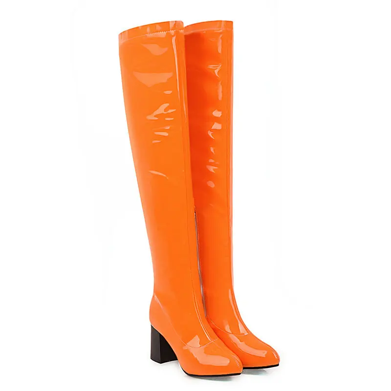 2019 Fashion Over the Knee Boots Soft Pu Leather High Heel Long Boots Autumn Winter Zipper Female Boots Black Yellow White Red
2019 Fashion Over the Knee Boots Soft Pu Leather High Heel Long Boots Autumn Winter Zipper Female Boots Black Yellow White Red