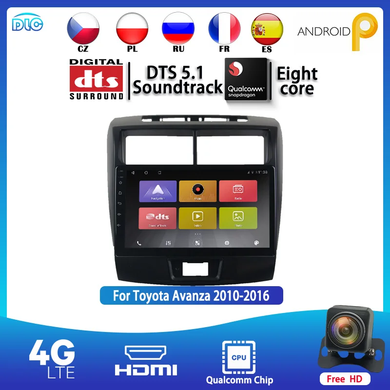 Android 9.0 4G+64G 8 Core Qualcomm DTS IPS 1280*720 2 Din Stereo Receiver Head Unit GPS Navigation Player for Avanza 2010-2016
Android 9.0 4G+64G 8 Core Qualcomm DTS IPS 1280*720 2 Din Stereo Receiver Head Unit GPS Navigation Player for Avanza 2010-2016