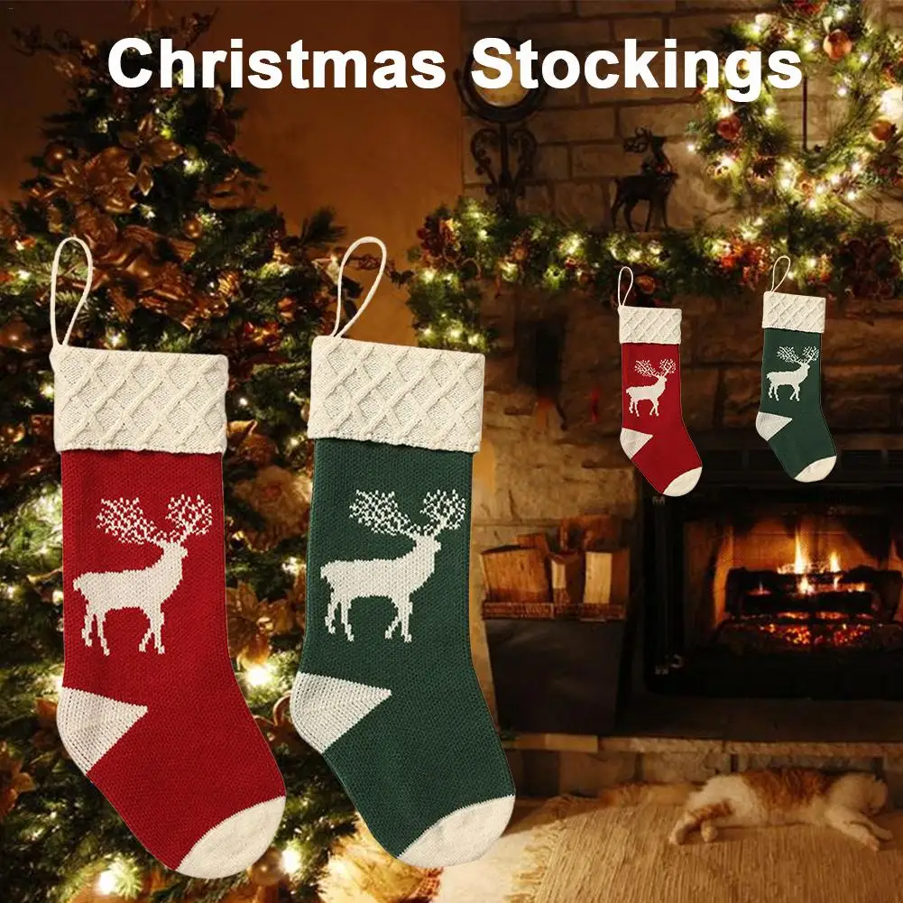 christmas stockings knitted socks gift bags ornaments home
