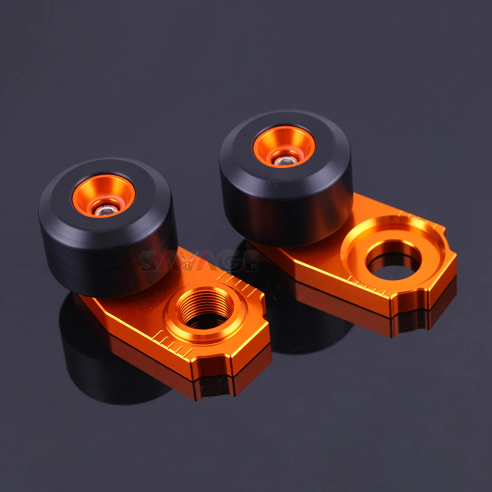 S Chain adjuster Swingarm Slider Rear Wheel Protector (2)