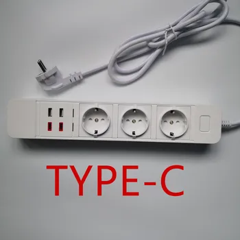 Smart Wifi Power Strip 2 Type-c 2 USB 3 AC Outlets EU Plug Charging Station Echo Alexa Google Home IFTTT Remote Voice Control
Smart Wifi Power Strip 2 Type-c 2 USB 3 AC Outlets EU Plug Charging Station Echo Alexa Google Home IFTTT Remote Voice Control