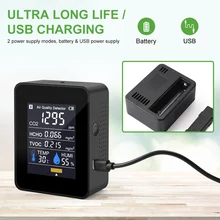 5 in 1 CO2 Detector Rechargeable Air Quality Monitor via App Control CO2 Meter Sensor Thermometer Hygrometer for Home Office
5 in 1 CO2 Detector Rechargeable Air Quality Monitor via App Control CO2 Meter Sensor Thermometer Hygrometer for Home Office