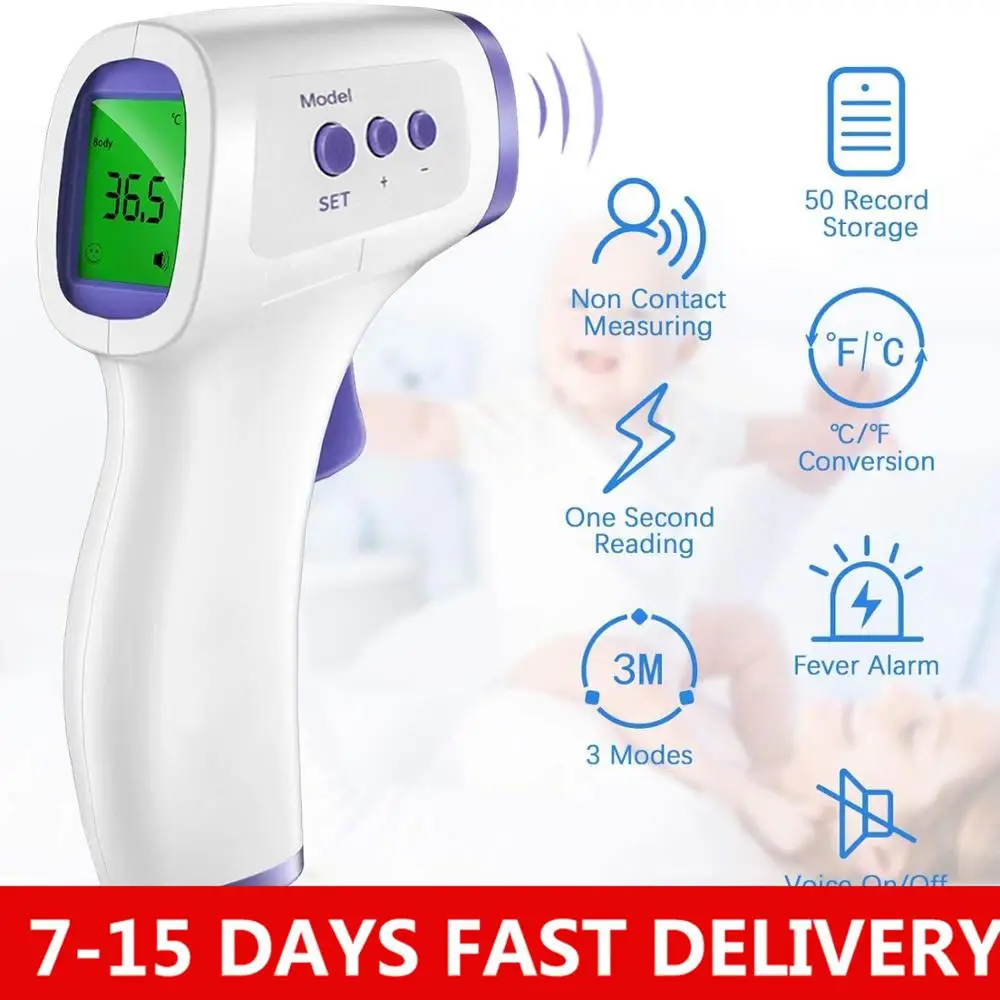DHL A-BF Digital Thermometer Infrared Thermometer Gun Non-contact Thermometer High Precision Thermometer Temperature Detector
DHL A-BF Digital Thermometer Infrared Thermometer Gun Non-contact Thermometer High Precision Thermometer Temperature Detector