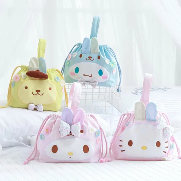 Cartoon Cute Sanrio Hello Kitty My Melody Cinnamoroll Pom Pom Purin Canvas Drawstring Bag Cosmetic Storage Bags Makeup Bags Girl 
Cartoon Cute Sanrio Hello Kitty My Melody Cinnamoroll Pom Pom Purin Canvas Drawstring Bag Cosmetic Storage Bags Makeup Bags Girl