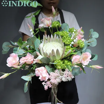 INDIGO -Light Purple Protea Cynaroides Bouquet Artificial Flower Wedding Bride Hand Bouquet Flower Party Event Free Shipping
INDIGO -Light Purple Protea Cynaroides Bouquet Artificial Flower Wedding Bride Hand Bouquet Flower Party Event Free Shipping