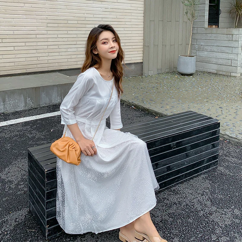 6198 Very Fairy of Mesh Dress Women's 2019 Autumn Clothing New Style Mid-length Waist Hugging Slimming A- line Skirt Sub-
6198 Very Fairy of Mesh Dress Women's 2019 Autumn Clothing New Style Mid-length Waist Hugging Slimming A- line Skirt Sub-
