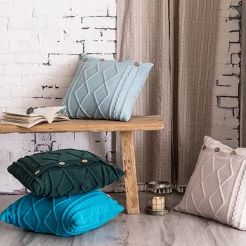 Knit Cushion Cover Solid Ivory Grey Pink Ivory Green Solid Pillow Case 45*45cm Soft For Sofa Bed Nursery Room Decorative
Knit Cushion Cover Solid Ivory Grey Pink Ivory Green Solid Pillow Case 45*45cm Soft For Sofa Bed Nursery Room Decorative