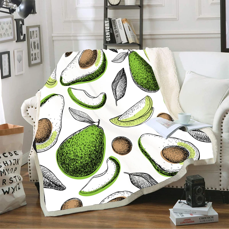 Double layer Fruit throw blanket sofa faux fur throw blanket Office nap blanket Avocado fleece blankets and throws bedding
Double layer Fruit throw blanket sofa faux fur throw blanket Office nap blanket Avocado fleece blankets and throws bedding