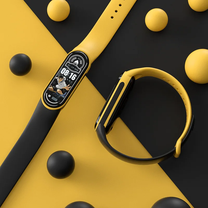Ремешок для Xiaomi Mi Smart Band 6 5 4 3 сменный спортивный браслет из ТПУ с контрастными