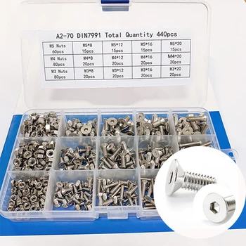 M2 M3 M4 M5 Hex Button Socket Head Cap Screw Nut Hexagon Metric Thread Machine Bolt Assortment Kit Set 304 Stainless Steel hot
M2 M3 M4 M5 Hex Button Socket Head Cap Screw Nut Hexagon Metric Thread Machine Bolt Assortment Kit Set 304 Stainless Steel hot