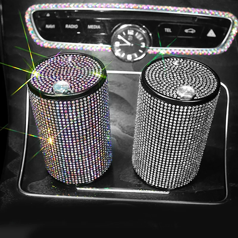 Fashion Crystal Rhinestones Car Ashtray Portable Cup Holder Metal with Diamond Smokeless Auto Ashtrays Cigarette Holder
Fashion Crystal Rhinestones Car Ashtray Portable Cup Holder Metal with Diamond Smokeless Auto Ashtrays Cigarette Holder