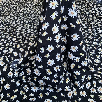 150cm Wide Soft Black Daisy Floral Stretch Print Chiffon Tulle Fabric for Dress Skirt, by the Meter
150cm Wide Soft Black Daisy Floral Stretch Print Chiffon Tulle Fabric for Dress Skirt, by the Meter