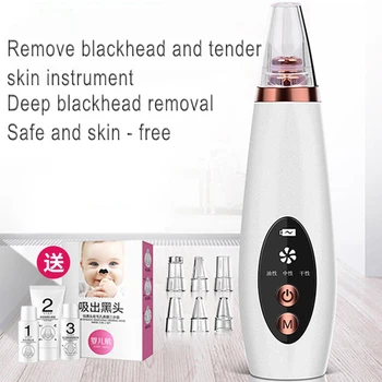 Blackhead Vacuum Cleaner Pore Ance Black Suck Out Extractor Facial Cleansing Pimple Remover Tool Nose Acne Remover Machine 
Blackhead Vacuum Cleaner Pore Ance Black Suck Out Extractor Facial Cleansing Pimple Remover Tool Nose Acne Remover Machine