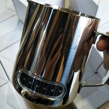 600ML Multi-functional Coffee Milk Frothing Pitcher Stainless Steel Temperature Control Milk Jug for Household Coffee Shop
600ML Multi-functional Coffee Milk Frothing Pitcher Stainless Steel Temperature Control Milk Jug for Household Coffee Shop