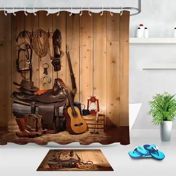 Cowboy Guitar Saddle Gun Waterproof Fabric Shower Curtain Unique Bathroom Custom
Cowboy Guitar Saddle Gun Waterproof Fabric Shower Curtain Unique Bathroom Custom